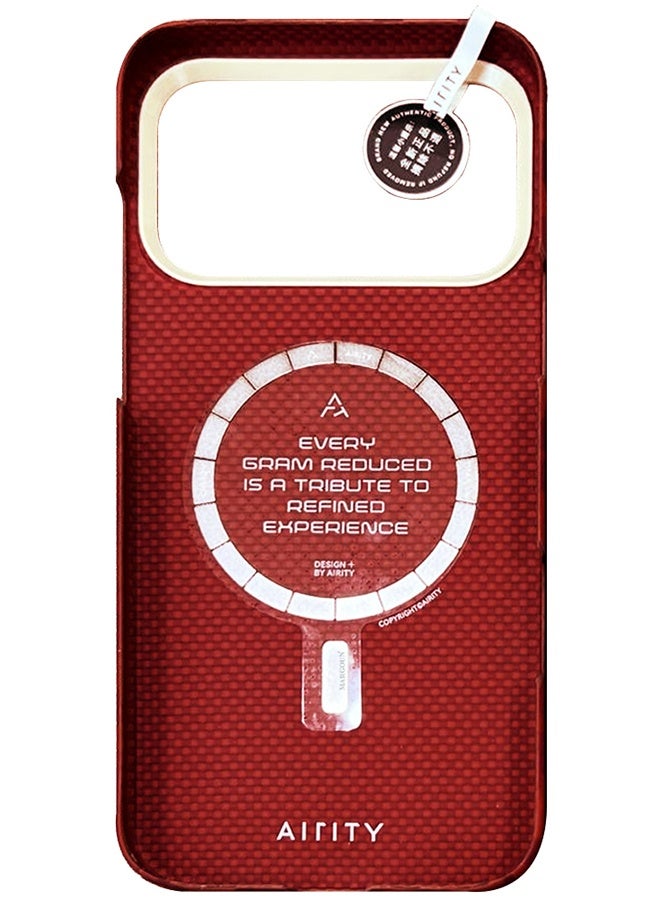 AIRITY Bamboo Fiber Protective Case for iPhone 17 Pro – Ultra Durable, Lightweight & Premium Design Red - Image 4